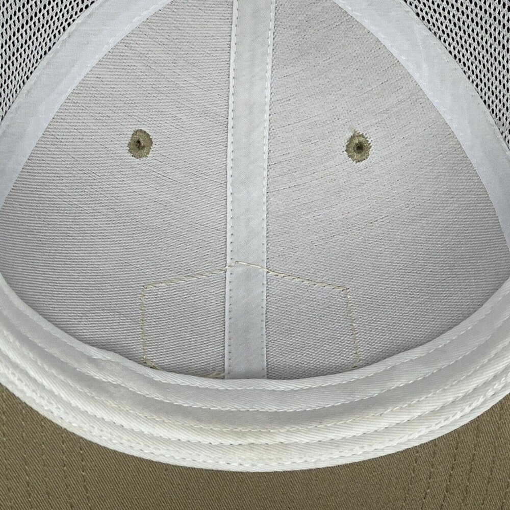 Rodeo World Championship Truckers Hat Tan And White Leather Patch - Picture 11 of 12